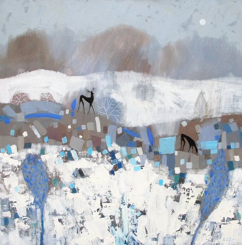 Deer Path Acrylic on canvas 70 x 70cm Giuliana Lazzerini £1,200