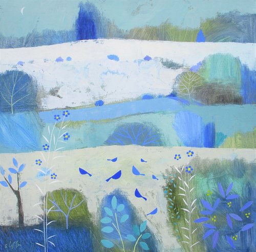 Early Spring Acrylic on canvas 70 x 70cm Giuliana Lazzerini £1,200