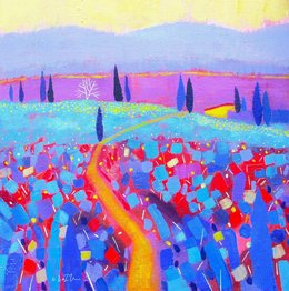 Flower Trail Tuscany Acrylic on canvas panel 30 x 30cm Giuliana Lazzerini £450 - Copy