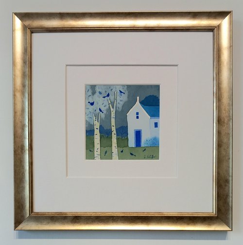 Morning Song Watercolour 10 x 10cm £120-2