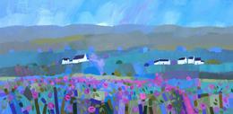 Rose Meadow Acrylic on canvas 50 x 100cm Giuliana Lazzerini