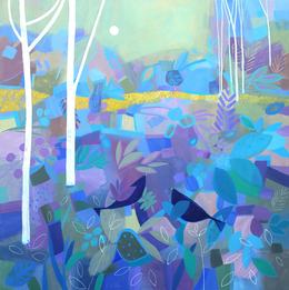 Secret Garden Acrylic on canvas 80 x 80cm Giuliana Lazzerini