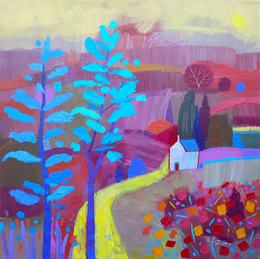 Summer Hideaway Acrylic on canvas 40 x 40cm Giuliana Lazzerini