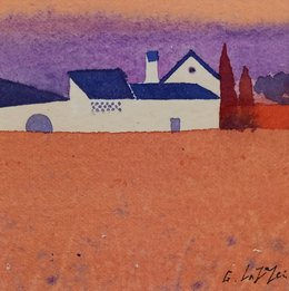 Summerfield Tuscany Watercolour 9 x 9cm Framed 23 x 23cm £95