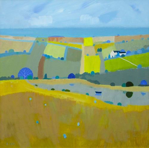 Wolds to the Sea Acrylic on canvas 60 x 60cm Giuliana Lazzerini - Copy