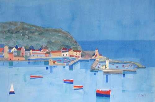 Blue Harbour, Scarborough (Print)