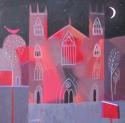 Night Lit Minster (print)