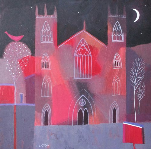 Night Lit Minster (print)