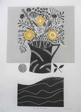 Pot of Flowers - yellow