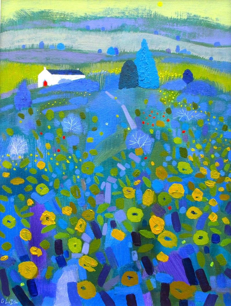 white-cottage-acrylic-canvas-panel-40x30cm-Giuliana-Lazzerini